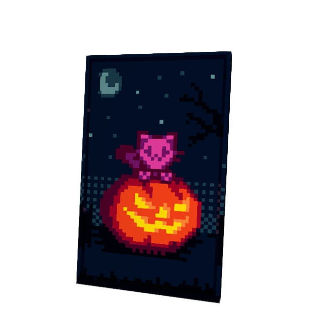 Pixel Pumpkin Cape