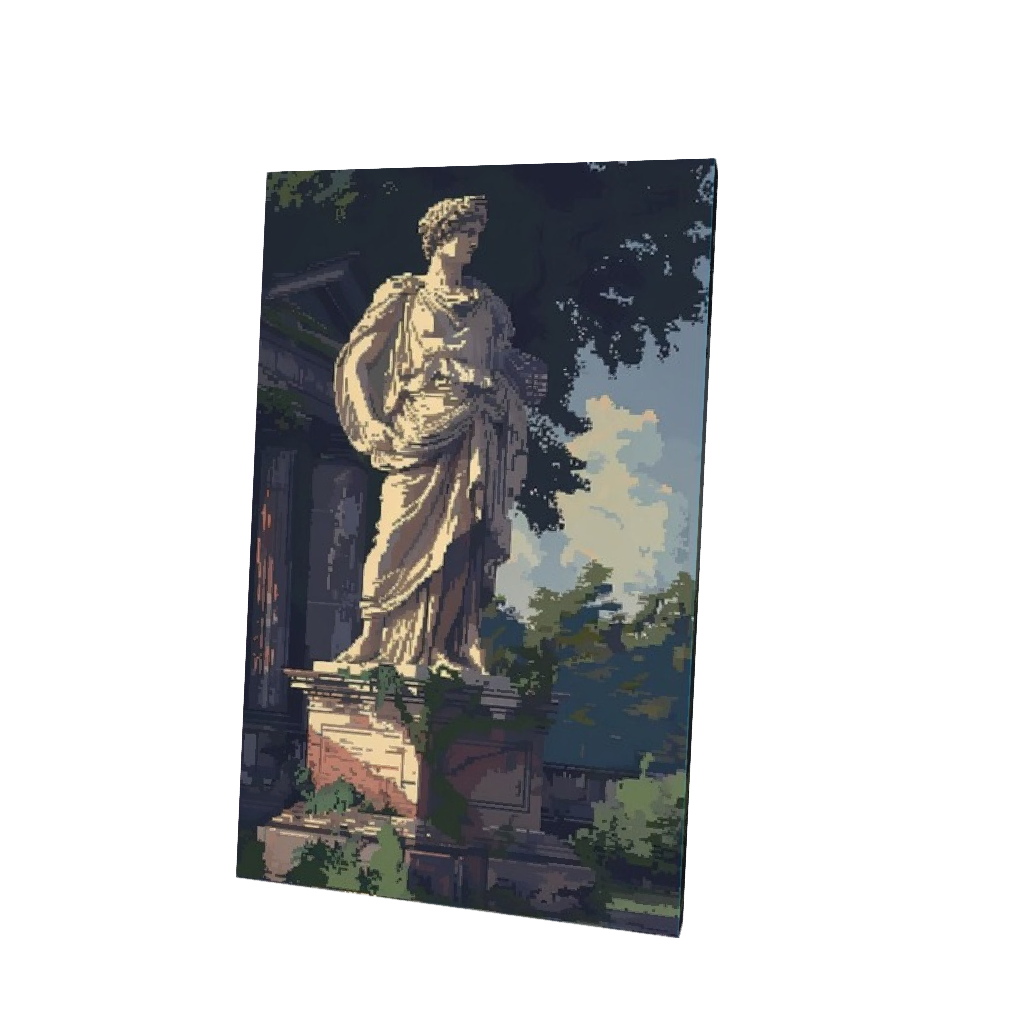 Pixeled Statue Cape