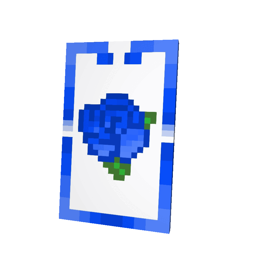 Blue Animated Rose Cape